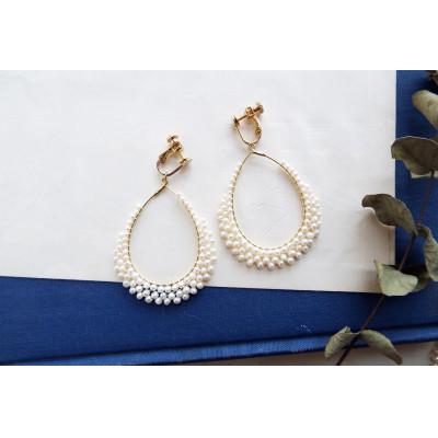 ふるさと納税 戸田市 淡水パールのドロップイヤリング