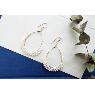 ふるさと納税 戸田市 淡水パールのドロップピアス