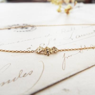 ふるさと納税 戸田市 小花のネックレス K10イエローゴールド