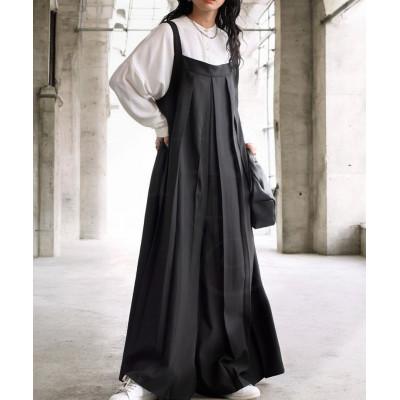 ふるさと納税 和泉市 [ANTIQUA]プリーツサロペット ブラック (PK-01179-05-Regular)