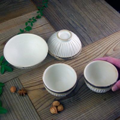 ふるさと納税 益子町 【益子焼】朝ごはんセット(夫婦茶碗&湯のみセット