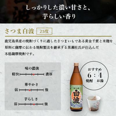 ふるさと納税 枕崎市 枕崎の定番焼酎【さつま白波】900ml×1本セット　X0-22 |  | 02