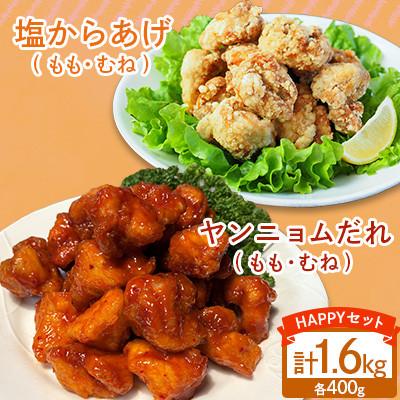 ふるさと納税 球磨村 [幸せのからあげ]ハッピーセット 調理済 1.6kg(球磨村)
