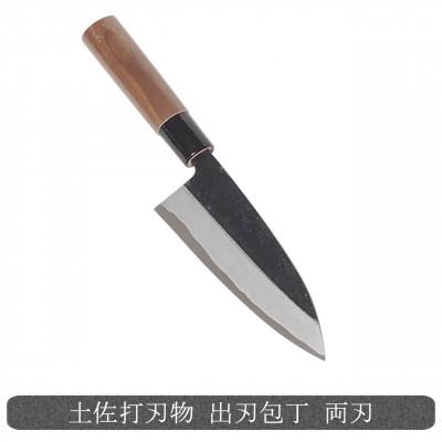 ふるさと納税 香美市 [土佐打刃物]出刃包丁 黒打ち仕上げ 両刃 刃長15cm