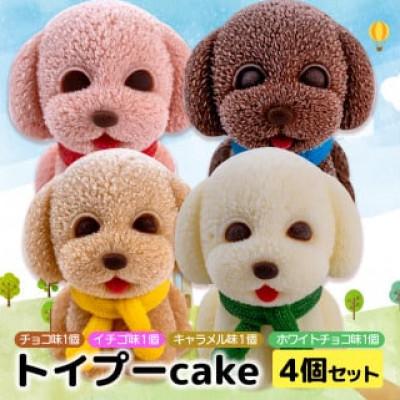ふるさと納税 沼津市 トイプードル cake 4個セット 立体ケーキ(チョコ・いちご・キャラメル)