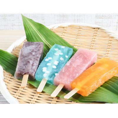 ふるさと納税 朝来市 老舗和菓子店の葛アイスキャンディ『シャリもっちアイス』(詰め合わせ8本+ラムネ味8本)[上道製菓]
