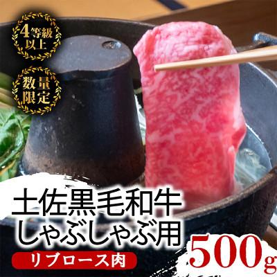 ふるさと納税 須崎市 土佐 黒毛 和牛 しゃぶしゃぶ用 500g |特撰 リブロース肉 最上位等級 A4 A5