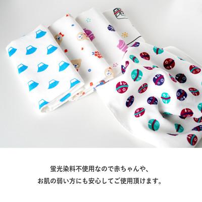 ふるさと納税 泉佐野市 やわはだガーゼフェイスタオル 柄おまかせ6枚セット G2118の画像