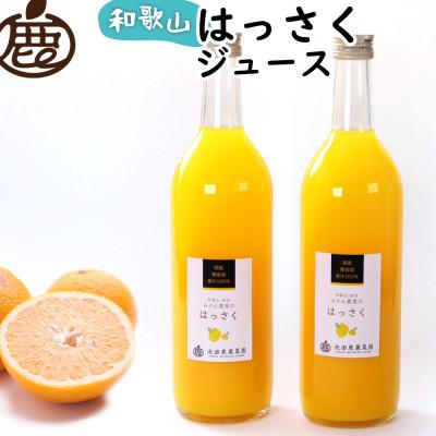 ふるさと納税 広川町 無添加はっさくジュース720ml×2本[100%ストレートジュース][柑橘・果汁]