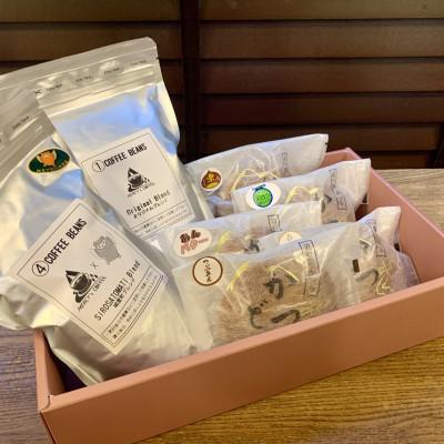 ふるさと納税 城里町 珈琲豆2種とかつどら5個[オリジナルブレンド/城里町ブレンド/どらやき5種]