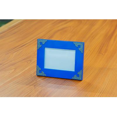 ふるさと納税 利府町 仙台箪笥 フォトスタンド 藍色漆塗り