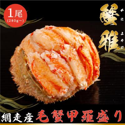 ふるさと納税 網走市 蟹雅(網走産毛蟹甲羅盛り)
