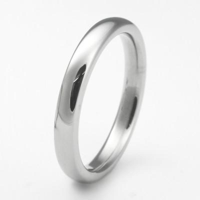 ふるさと納税 弥彦村 純チタン甲丸リング(幅3mm)10号
