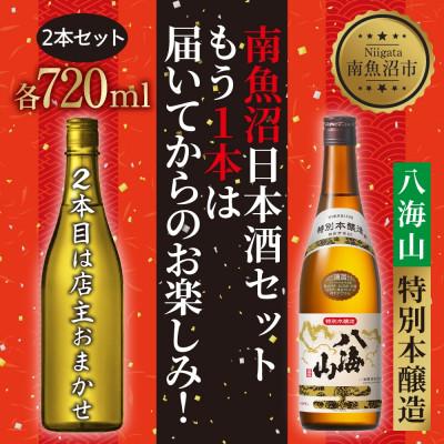 ふるさと納税 南魚沼市 日本酒 [1本は店主のお任せ] 南魚沼産酒ガチャ 2本セット 竹コース 八海山特別本醸造