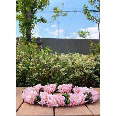 ふるさと納税 ふじみ野市 ハワイアンレイ生花 スプレーカーネーション(ピンク系:Kuiスタイル)