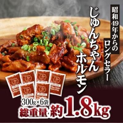 ふるさと納税 佐世保市 オリジナルタレ漬け 工場直送!じゅんちゃんホルモン 計1.8kg (300g×6袋)