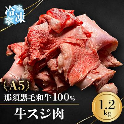 ふるさと納税 那須町 [冷凍]A5那須黒毛和牛100% 牛スジ肉1.2kg(B-96)