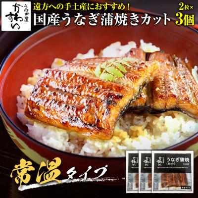 ふるさと納税 有田市 メール便・常温タイプ 国産うなぎ蒲焼カット2枚100g 3パック入
