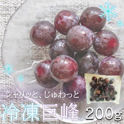 ふるさと納税 日高町 旬の美味しさそのまま!シャリッと、じゅわっと冷凍巨峰(ぶどう) 200g