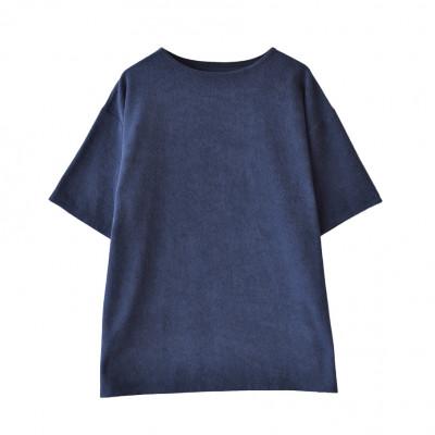 ふるさと納税 松山市 メンズ パイル地 半袖Tシャツ FL25SS-001 ネイビー M FundAmental