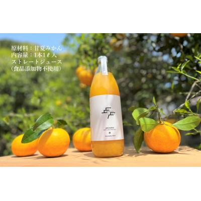 ふるさと納税 松崎町 丸高農園の甘夏みかんストレートジュース(1L×1本)