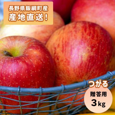 ふるさと納税 飯綱町 りんご つがる 贈答用 9月上旬〜9月中旬発送予定 3kg