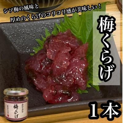 ふるさと納税 小田原市 梅くらげ 1本[小田原で作る梅の珍味、日本酒、焼酎、お酒のあてに。][神奈川県小田原市早川]