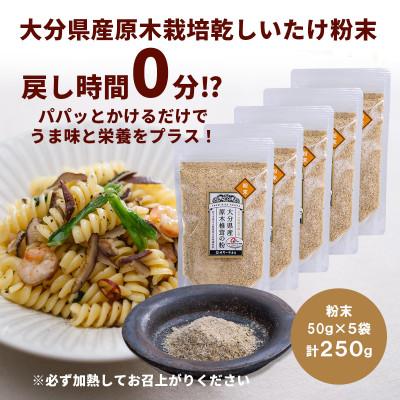 ふるさと納税 竹田市 大分県産 原木栽培乾しいたけの粉末 250g(50g×5袋)