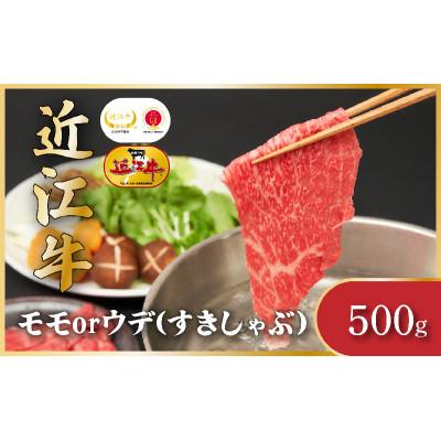 ふるさと納税 栗東市 近江牛モモorウデ(すき焼き・しゃぶしゃぶ用) 500g