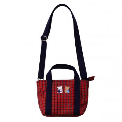 ふるさと納税 西脇市 [ふるさと納税限定・西脇市]ファミリア(familiar)ショルダーバッグ 赤系チェック(XF)