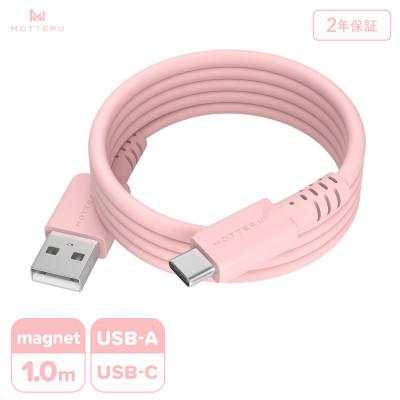ふるさと納税 海老名市 マグネットシリコンケーブル A to C 1m シェルピンク(MOT-MGSAC100)