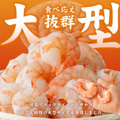 ふるさと納税 泉佐野市 高級ブラックタイガー 500g むきえび お試し 背ワタなし 訳あり サイズ不揃い |  | 01
