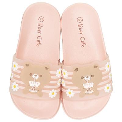 ふるさと納税 奈良市 キッズ シャワーサンダル 15cm SDSH15[Bear Cafe ピンク] 671944