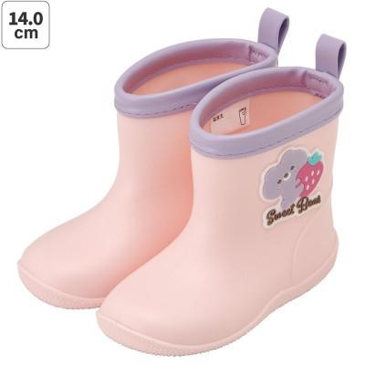 ふるさと納税 奈良市 キッズ ワッペン付きレインブーツ 14cm RIBTW14[Sweet Bear] 672064