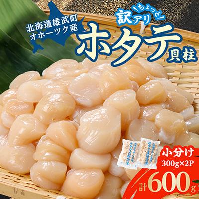 ふるさと納税 雄武町 ちょっと訳ありホタテ貝柱小分け300g×2(計600g)[S03233]