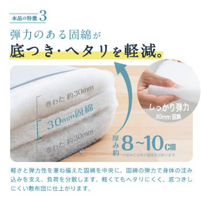 ふるさと納税 柳川市 防ダニ抗菌 敷布団 シングルロング (オリーブグレー色) 東洋紡フィルハーモニー使用 |  | 02