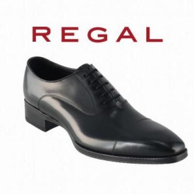 ふるさと納税 奥州市 REGAL革靴 ストレートチップ 21EL ブラック[奥州市モデル] 25.5cm [AM015]