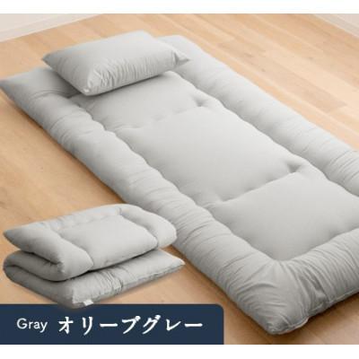 ふるさと納税 柳川市 防ダニ抗菌 敷布団 セミダブルロング (オリーブグレー色) 東洋紡フィルハーモニー使用