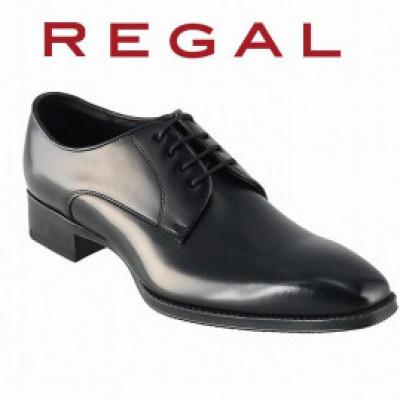 ふるさと納税 奥州市 REGAL革靴 プレーントゥ 24EL ブラック&lt;奥州市モデル&gt; 24.5cm [AM016]