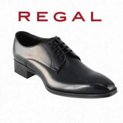 ふるさと納税 奥州市 REGAL革靴 プレーントゥ 24EL ブラック[奥州市モデル] 25.0cm [AM016]