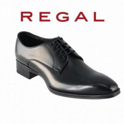 ふるさと納税 奥州市 REGAL革靴 プレーントゥ 24EL ブラック&lt;奥州市モデル&gt; 26.5cm [AM016]