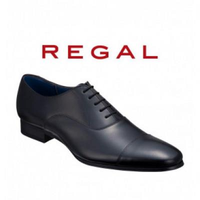 ふるさと納税 奥州市 REGAL革靴 ストレートチップ 21VR ブラック&lt;奥州市モデル&gt; 25.5cm [AM010]