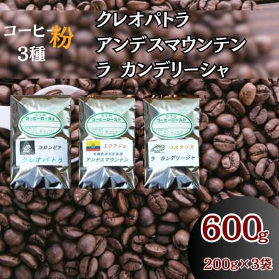 ふるさと納税 伊勢原市 コーヒー粉3袋(クレオパトラ/アンデスマウンテン/ラ カンデリージャ)