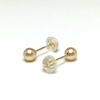 ふるさと納税 志摩市 老舗の真珠専門店・高品質 アコヤ真珠 ゴールド ピアス 4.0〜4.5ミリ