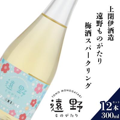 ふるさと納税 遠野市 遠野ものがたり 梅酒スパークリング 300ml × 12本[上閉伊酒造]