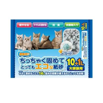 ふるさと納税 久留米市 ちっちゃく固めてエコな紙砂 大家族用 11L×5袋セット(久留米市)