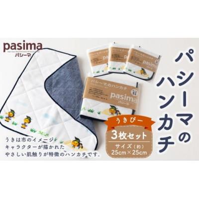 ふるさと納税 うきは市 [限定品]パシーマのハンカチ うきぴー 3枚セット U051