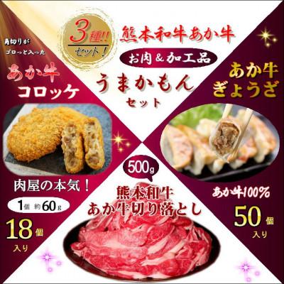 ふるさと納税 高森町 熊本和牛あか牛うまかもん3種セット(高森町)