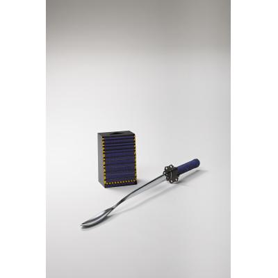 ふるさと納税 越谷市 甲冑刀 靴べら(青)