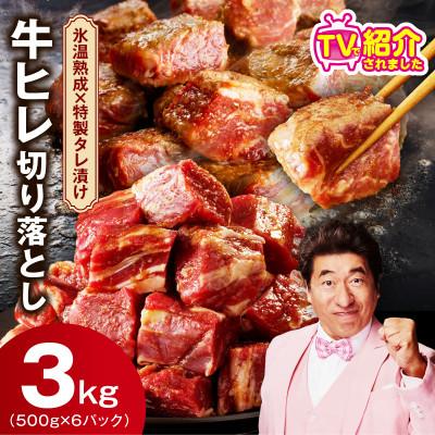 ふるさと納税 泉佐野市 [大満足]牛ヒレ肉 切り落とし 3kg 小分け 500g×6P 氷温熟成×特製ダレ
